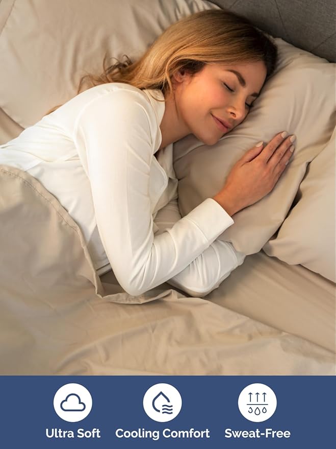 Extra Deep King Sheet Set - 6 Piece Breathable and Cooling Sheets - Hotel Luxury Bed Sheets Set - Easy & Secure Fit - Soft, Wrinkle Free and Comfy Sheets Set - Cream Sheet Set with Extra Deep Pockets