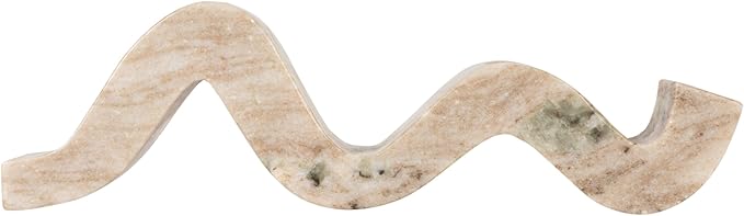 Bloomingville Marble Wave Double Taper Candle Holder, Beige