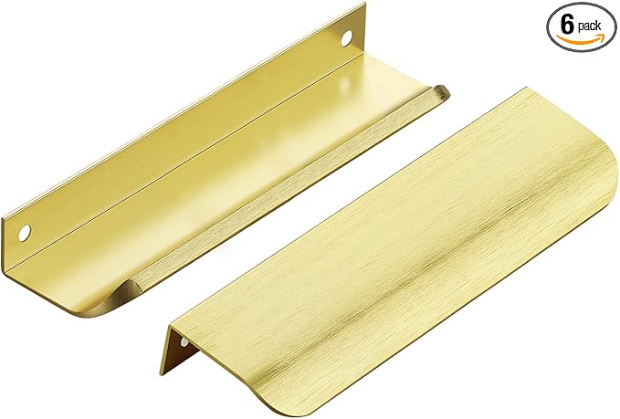 Ravinte Hardware Metal Gold 6 Pack Hardware Handle, 5.9 inch Cabinet Pulls for Cabinets and Drawers