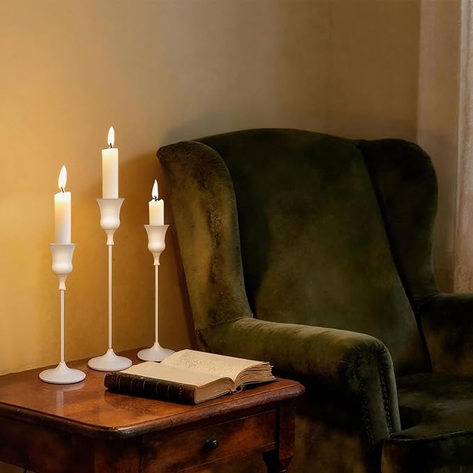 Candlestick Holders White, 9 Packs Taper Candle Holder for Candlesticks, Candle Sticks Holder Decor for Home Decor