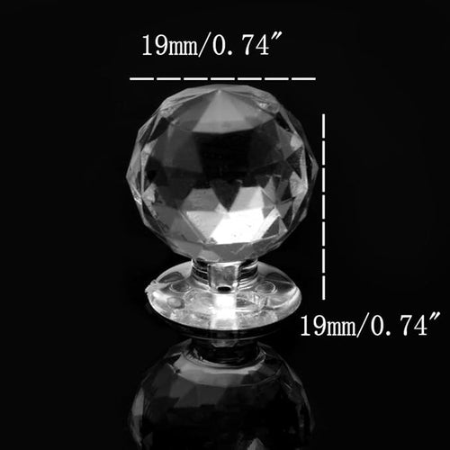 20 Pcs Crystal Dresser Knobs,Diamond Shape Cabinet Knobs Small Drawer Pulls,for Drawer Dresser Kitchen Cabinets Wardrobe Bathroom Cabinet Desk (20 x 16mm/0.78 "x 0.63")