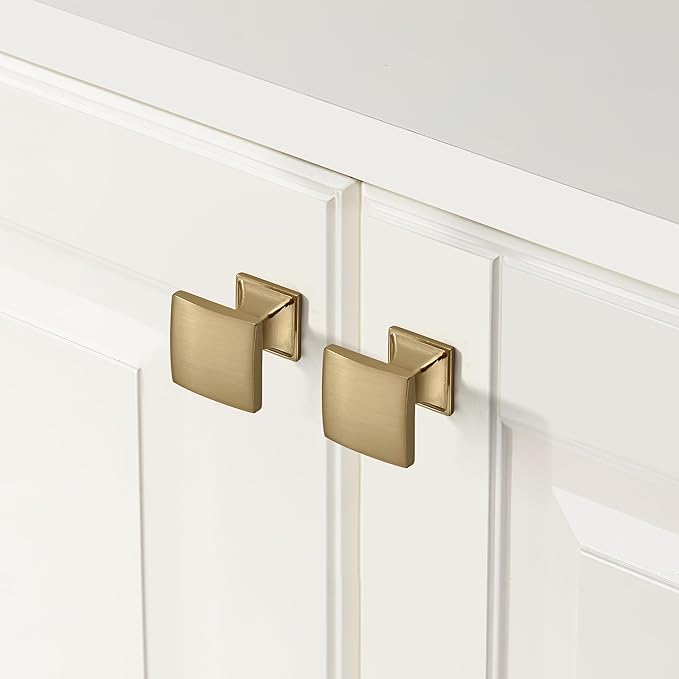 KHTUMEWARE 6-PACK 6-1/4Inch Cabinet Handles - Brushed Brass & Gold Pulls for Cabinets & Drawers