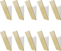 Homeforia Gold Wall Coat Hooks, High End White Wood & Gold Metal Wall Mounted Clothing Hook, Mid-Century Modern Clothes Hooks, Heavy Duty Wooden Hook for Hanging Coats, Hats, Towels & More, Set of 10