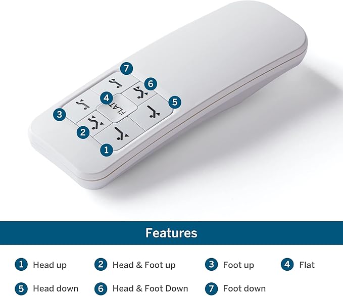 Lucid L150 Adjustable Base – Bed Frame with Head and Foot Incline – Wireless Remote Control – Premium Quiet Motor, Full size