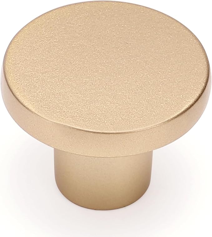 Ravinte 30 Pack Cabinet Knobs Champagne Gold Kitchen Cabinet Knobs Round Dresser Drawer Pulls Closet Door Pulls 1-1/5 Inch