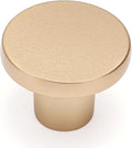 Ravinte 30 Pack Cabinet Knobs Champagne Gold Kitchen Cabinet Knobs Round Dresser Drawer Pulls Closet Door Pulls 1-1/5 Inch