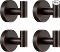 BigBig Home Bronze Towel Hooks, Bathroom Robe Hook Oil Rubbed, Bath Farmhouse Coat Clothes Hook Wall Mounted Rustic 4 Pack for Kitchen