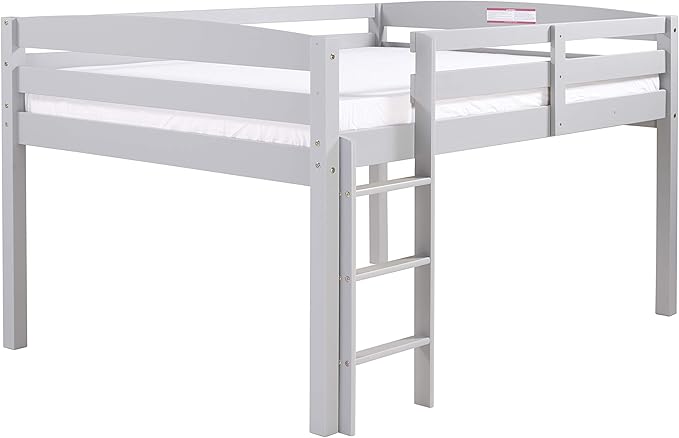 Concord Junior Loft Bed, Twin, Grey