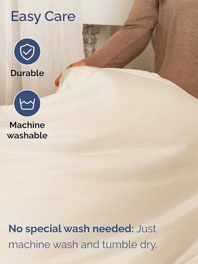 Extra Deep Queen Sheet Set - 6 Piece Breathable & Cooling Sheets - Hotel Luxury Bed Sheets Set - Easy & Secure Fit - Soft, Wrinkle Free & Comfy Sheets Set - Off White Sheet Set with Extra Deep Pockets