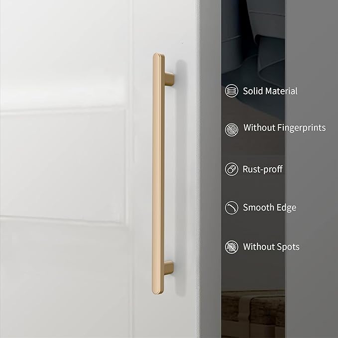10 Pack 7.5 Inch(192mm) Kitchen Cabinet Handles Champagne Bronze Cabinet Pulls Champagne Gold Kitchen Cabinet Hardware Drawer Pulls for Cupboard Wardrobe