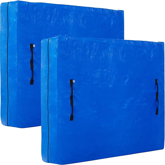 AlexHome Mattress Bag for Moving and Storage,Heavy Duty Tarp Reusable Mattress Storage Bag,Easy Carrier Mattress Moving Cover (Queen Size,2 Pack)