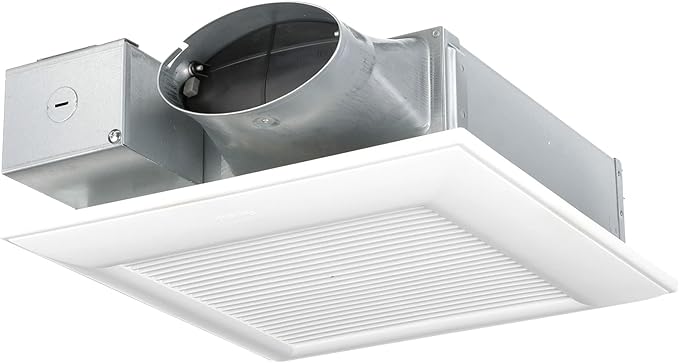 Panasonic WhisperValue Ceiling/Wall Mount Bathroom Exhaust Fan with Humidity Sensor, 50-80-100 CFM, FV-0510VSC1