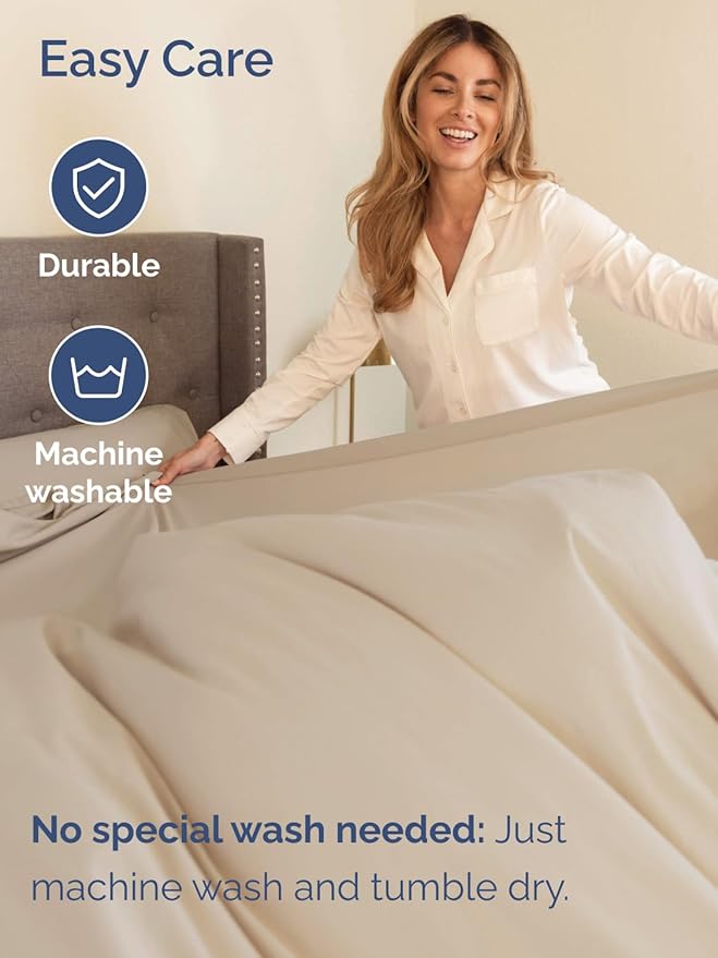 Extra Deep Cal King Sheet Set - 6 Piece Breathable & Cooling Sheets - Hotel Luxury Bed Sheets Set - Easy & Secure Fit - Soft, Wrinkle Free & Comfy Sheets Set - Wheat Sheet Set with Extra Deep Pockets
