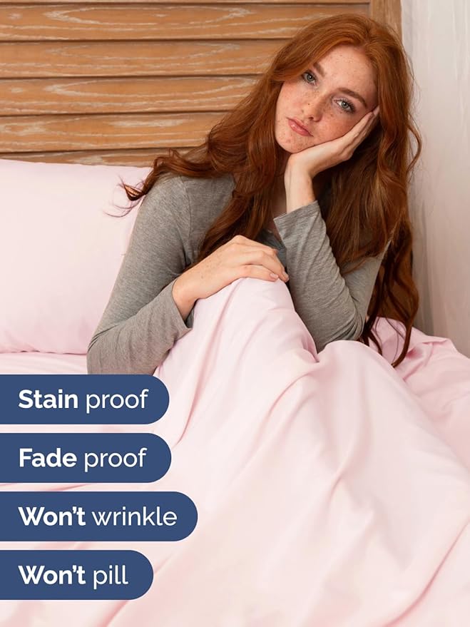 Extra Deep Queen Sheet Set - 6 Piece Breathable and Cooling Sheets - Hotel Luxury Bed Sheets Set - Easy Fit - Soft, Wrinkle Free and Comfy Sheets Set - Lavender Pink Sheet Set with Extra Deep Pockets