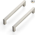 Ravinte 25 Pack 6-1/4 Inch Square Cabinet Handles - Brushed Nickel Pulls, Stainless Steel Drawer Pulls, Kitchen Cabinet Hardware