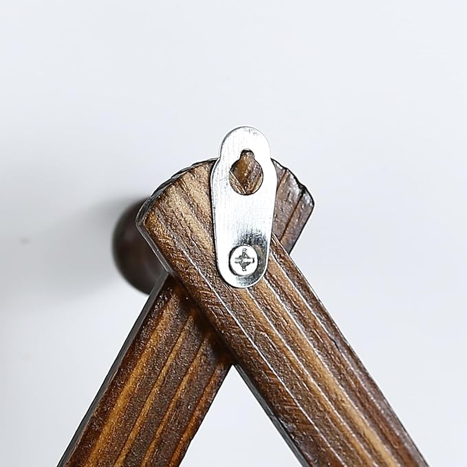 AMAPON Accordion Style Expandable Wall Wooden Coat Rack 13 Hooks (Pegs) Hang Hats Jackets Coffee Mug Purses Necklaces Towels Cap Leash Scarves Data Line Kitchenware (Walnut Color)