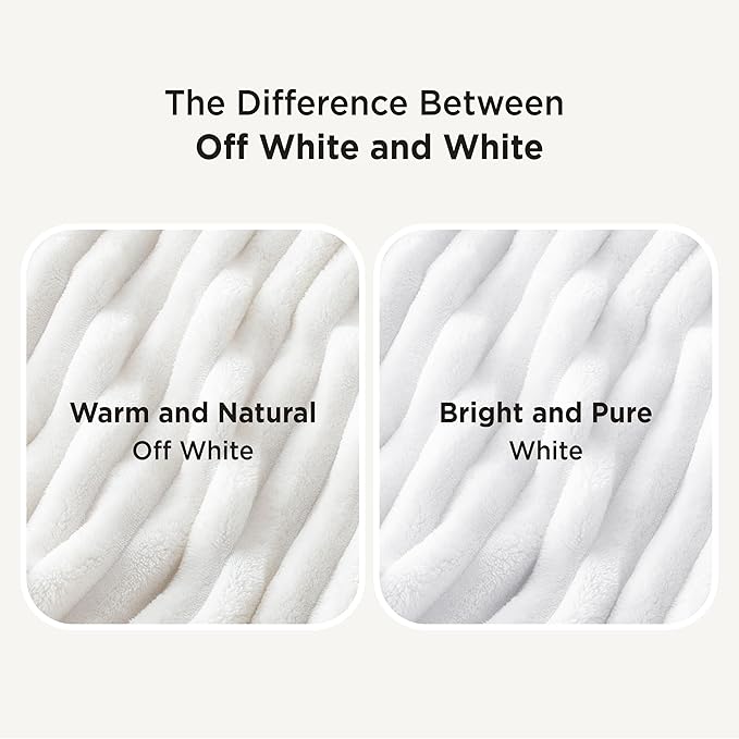 Bedsure GentleSoft Twin Fleece Blanket for Couch - Cozy Soft Blankets for Women, Cute Small Throws for Girls, White, 60x80 Inches