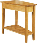 Leick Home 10074-DS Recliner Wedge Side Table with Shelf, Desert Sand