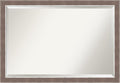 Amanti Art Brown Bathroom Mirror for Over Sink, 27x39 Noble Mocha Rectangle Vanity Mirror, Large Casual Frame, Hangs Horizonally and Vertically, Bathroom Wall Decor, Beveled Edge