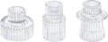 Vixdonos Glass Candlestick Holders Tealight Candle Holders for Table Centerpieces, Wedding Decor and Dinner Party (3 Pcs, Clear)