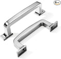 Khtumeware 6 Pack 3-3/4 Inch Cabinet Handles - Polished Chrome Pulls for Drawers, Cupboards, Kitchen Hardware