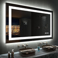 LOAAO 40”X30“ RGB LED Bathroom Mirror with Lights for Bathroom, Anti-Fog, Dimmable，Multiple Light Modes, RGB Backlit + Front Light, Memory Function, Tempered Glass
