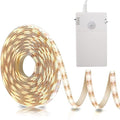 echosari Battery Operated Motion Sensor Cabinet Strip Lights, 9.8Ft 90 LED Under Cabinet Lights, Motion & Night Sensor Safe Tape Light for Stairs Wardrobe Kitchen (Warm White)