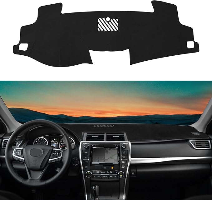 Dashboard Cover Mat Custom Fit for Toyota Camry 2012-2017 Dash Cover Nonslip Dash Mat Protector Sunshade No Glare Black