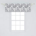 Ambesonne Tropical Window Valance, Exotic Jungle Palm Leaves Print in Greyscale Shades Floral Details, Curtain Valance for Kitchen Bedroom Decor with Rod Pocket, 54" X 18", Dimgray Pale Taupe White