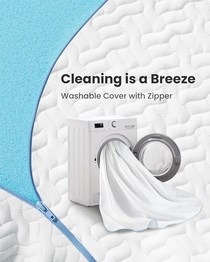 Dreamsmith Full Size Mattress Topper - 4 Inch Cooling Gel Memory Foam Mattress Pad for Pressure Relief, Bed Topper with Removable Washable Soft Cover Non-Slip, CertiPUR-US & Oeko-Tex Certified