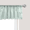 Ambesonne Pastel Window Valance, Horizontal Wavy Lines White Striped Abstract Soft Toned Nautical Art Display, Curtain Valance for Kitchen Bedroom Decor with Rod Pocket, 42" x 18", Almond Green White