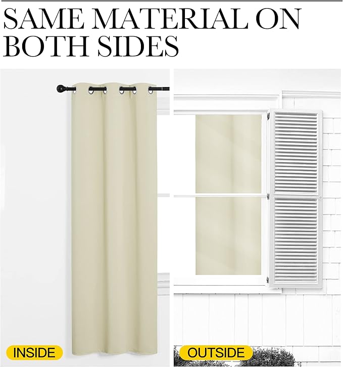 NICETOWN Privacy Room Divider, Wall Separator, Space Partition, Curtain Screen, Sound Barrier, Insulated Sliding Door, Beige, 10ft x 9ft