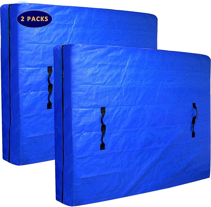 AlexHome Mattress Bag for Moving and Storage,Heavy Duty Tarp Reusable Mattress Storage Bag,Easy Carrier Mattress Moving Cover (Queen Size,2 Pack)