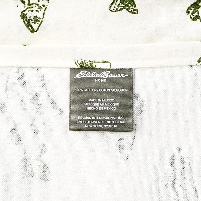 Eddie Bauer - Queen Sheets, Cotton Flannel Bedding Set, Brushed For Extra Softness, Cozy Home Decor (School of Fish, Queen)