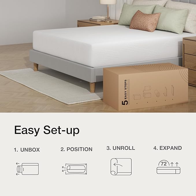 Novilla Twin Size Mattress, 10 Inch Twin Bed Mattress with Gel Memory Foam for Cooling Night Sleep & Pressure Relief, CertiPUR-US Certified