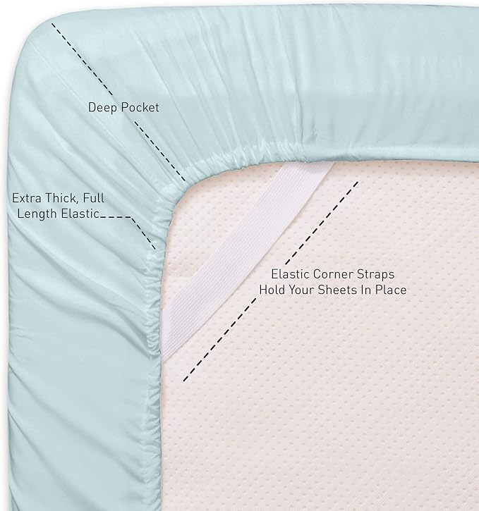 Twin Size Bed Sheets - 4 Piece 1500 Supreme Collection Fine Brushed Microfiber Deep Pocket Twin Sheet Set Bedding - 1 EXTRA PILLOW CASES, GREAT VALUE, Twin, Aqua
