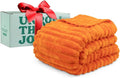 GO Premium Ultra Soft Twin Blanket for Couch - Orange Fleece Blanket for Living Room, Bedroom, Home Decor - Small Couch Blanket for Men, Women (60x80 Inches)