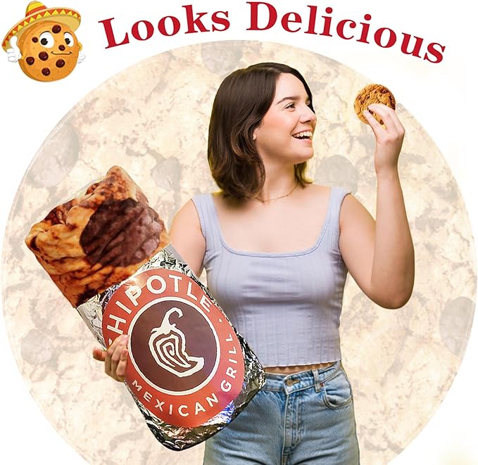 Jorbest Cookie Blanket Adult Size 80 Inches Birthday Gifts for Women Men Mom Teen Boys Girls, Novelty Cookie Throw Blanket Funny Gifts for Adult Kids, 285 GSM Soft Flannel Food Blanket (Dark Brown)