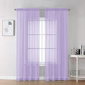 Chyhomenyc Lilac Sheer Curtains 78 Inches Long 2 Panels Set for Living Room, Light Filtering Voile Lightweight Bedroom Curtains, Rod Pocket Solid Window Treatment Drapes, Each 42W x 78L