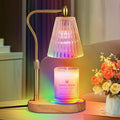 Dimmable Candle Warmer Lamp with RGB Mode & Timer, Electric Melting Lamps for Jar Candles, Wax Melt Warmers for Home Bedroom Decor (8 Colors LED Changing)