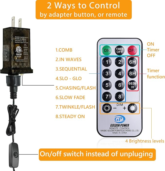 Super Long LED String Lights 99ft 300 LEDs Fairy String Lights with Switch/Timer, Indoor/Outdoor Copper String Lights with Remote, for Birthday Wedding Christmas, Plug in/8 Modes Warm White