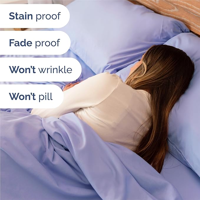 Split King Sheets Set 7 Piece - Includes 4 Pillowcases - Bed Sheets Split King - Soft Hotel Luxury Bedding - Cooling, Comfy & Breathable - 1 Flat & 2 Fitted & 4 Pillowcases w/ Deep Pockets - Lavender