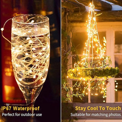 2 Pack 20ft 60 Led Fairy Lights with Remote Timer Waterproof Christmas Decor Battery Operated Twinkle Firefly Lights for Bedroom, Garden, Easter, Party, Christmas Indoor and Outdoor Decorations