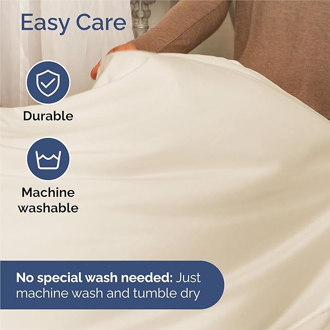 Split King 7 Piece Sheet Set - Comfy Breathable & Cooling - Soft Hotel Luxury Bedding Set with 8-16 Inch Deep Pockets - 1 Flat & 2 Fitted Sheet & 4 Pillowcases - Wrinkle Free & Easy Care - Off White