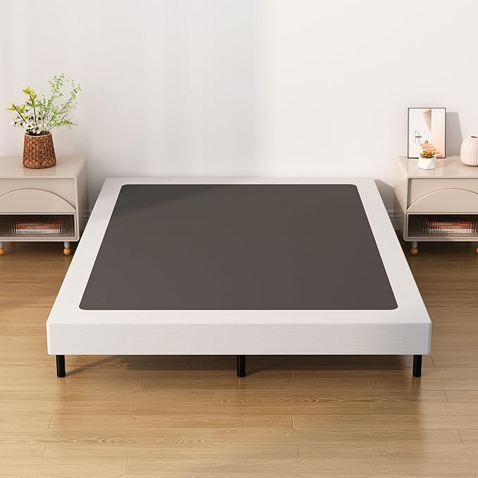 7 Inch Full XL Box Spring, Metal Boxspring Full XL Size with Fabric Cover, Heavy Duty Mattress Foundation, Noise-Free, Easy Assembly