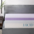 LUCID 3 Inch Lavender Infused Memory Foam Mattress Topper, Twin XL Size – Ventilated Design – Pressure Relieving Bed Topper - Mattress Pad – CertiPur Certified