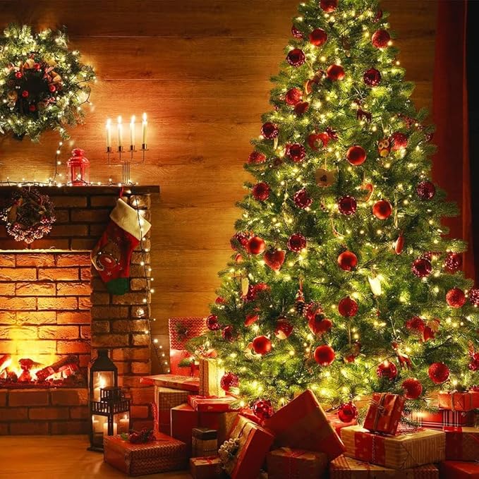 LIDORE Super Bright Clear Mini Christmas Tree String Lights, Gift for Decoration, 21.45FT 100 Count Bulbs with Green Cord, UL Listed Indoor Outdoor Lighting for Holiday (Green Cable, 2-Pack)