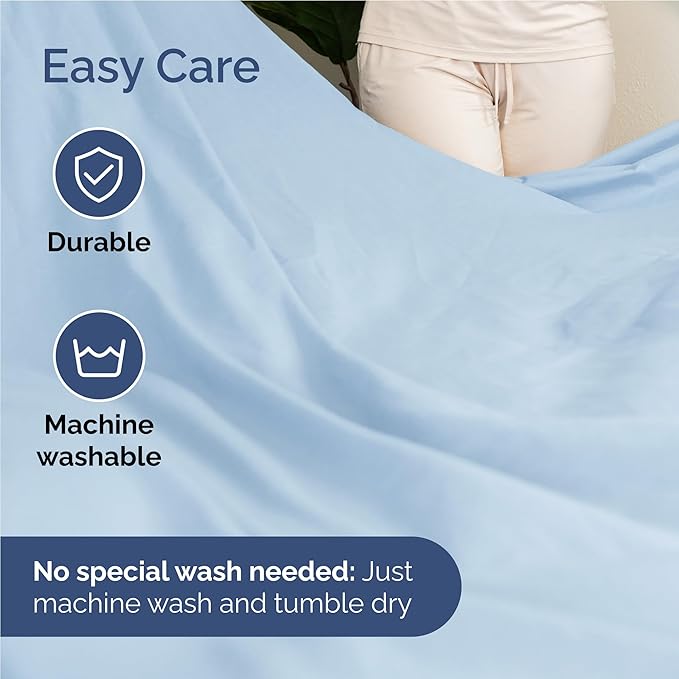 Full 6 Piece Sheet Set - Comfy Breathable & Cooling - Ultra-Soft Hotel Luxury Bedding Set with 8-16 Inch Deep Pockets - 1 Flat & 1 Fitted Sheet & 4 Pillowcases - Wrinkle Free & Easy Care - Baby Blue