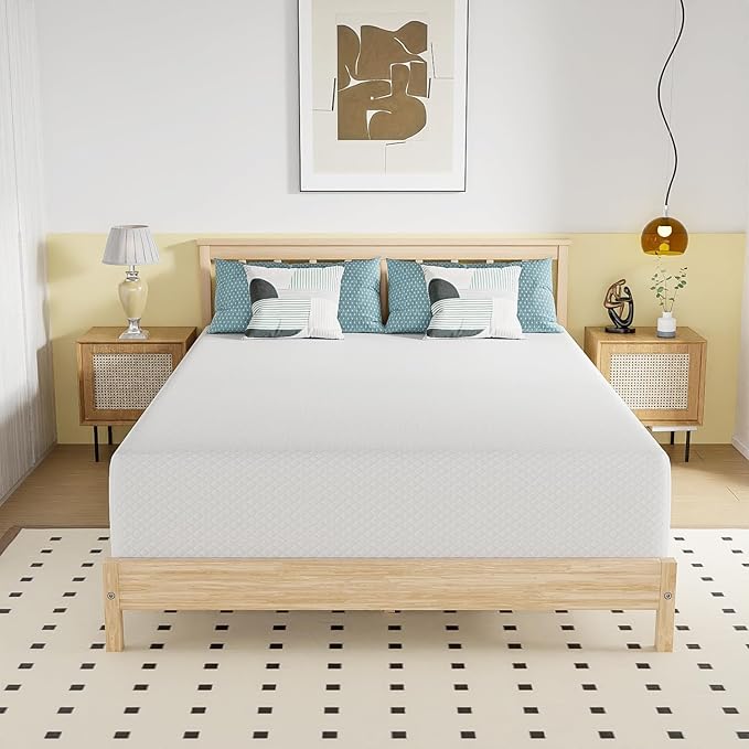 BestMassage | 14 Inch Queen Mattress | Gel Memory Foam | Medium Firm Feel | White | Bed in a Box, CertiPUR-US Certified | Pressure Relief, Cooling Ventilated Foam | Breathable Knit Cover