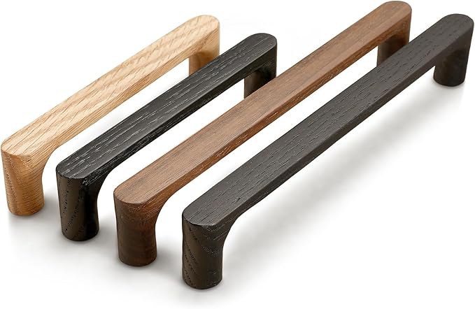 Black Round 5 in 2 pcs Wooden Drawer Pulls Handle pulls for cabinets Kitchen Cabinet Drawer pulls Cabinet Door Pull